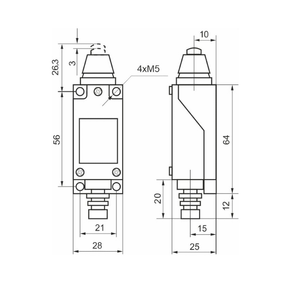Вимикач кінцевий Промфактор M8111 ІР65 ( FLS15M8111P65 )